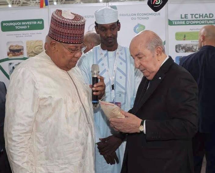 Le Président Abdelmadjid Tebboune au pavillon économique du Tchad.