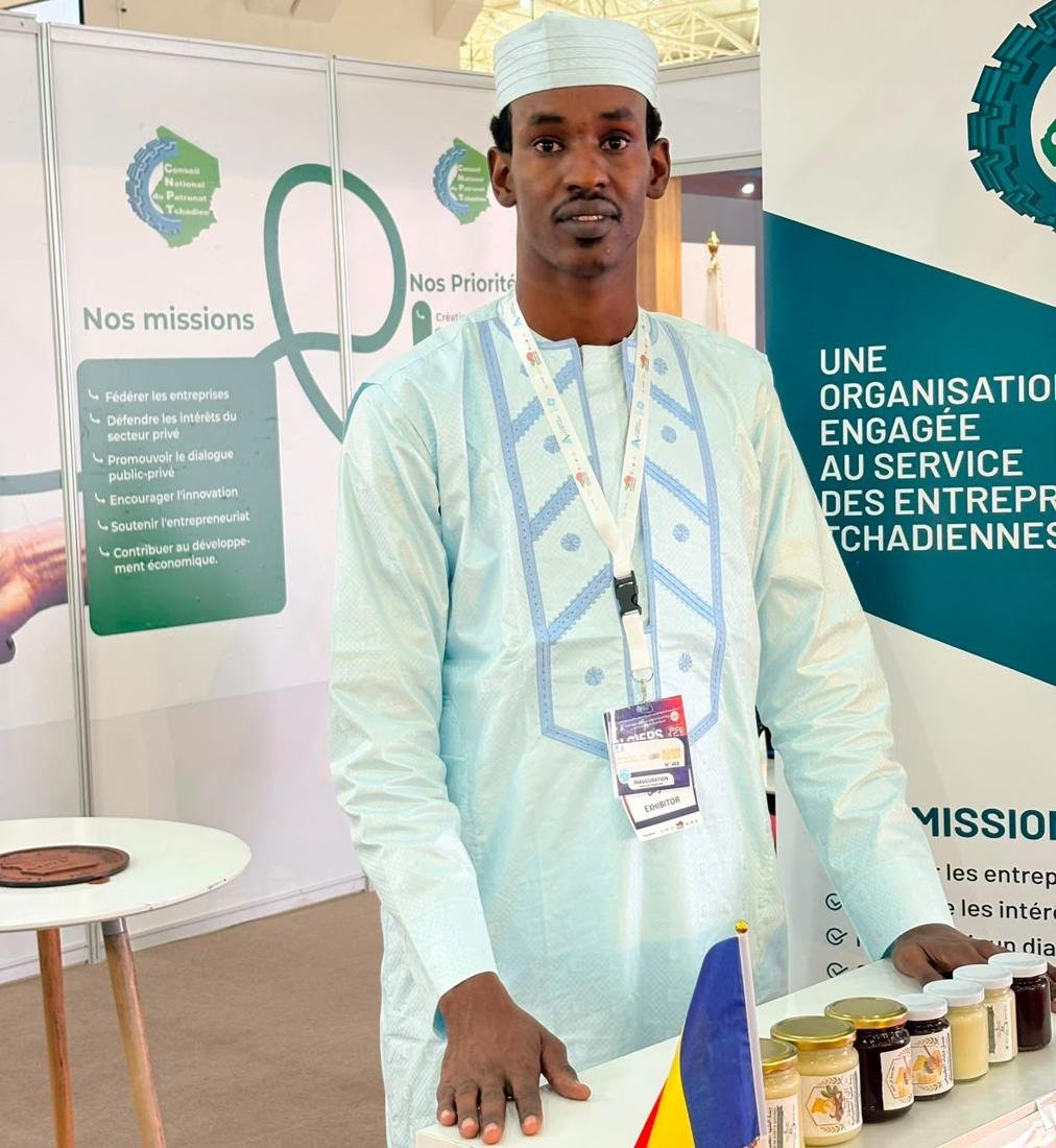 Sur le stand du Patronat tchadien, produits du Tchad en vitrine.
